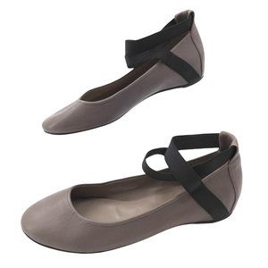Eileen Fisher Ballet Flats Womens 9.5 Gray Strappy Slip On